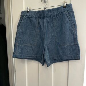 J. Crew Relaxed Blue Cotton Shorts